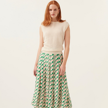 Load image into Gallery viewer, Pink/Green  Checkerboard Midi Skirt