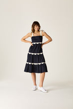 Load image into Gallery viewer, Meredith Scallop Dress Navy
