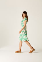Load image into Gallery viewer, Dahlia  Dress Green Floral
