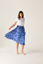 Load image into Gallery viewer, Corrine Blue Wave Wrap Skirt