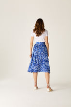 Load image into Gallery viewer, Corrine Blue Wave Wrap Skirt