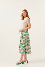Load image into Gallery viewer, Pink/Green  Checkerboard Midi Skirt