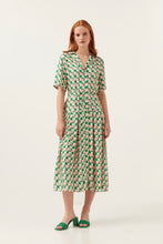 Load image into Gallery viewer, Pink/ Green  Checkerboard Shirt Dress