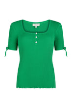 Load image into Gallery viewer, Rib Short Sleeve T Shirt Green