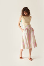 Load image into Gallery viewer, Niki Elasticated Waist Skirt Pink Stripe
