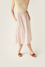Load image into Gallery viewer, Niki Elasticated Waist Skirt Pink Stripe