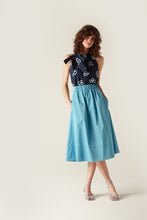 Load image into Gallery viewer, Niki Elasticated Waist Skirt Blue