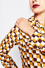 Load image into Gallery viewer, Checkerboard Shirt Dress