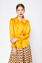 Load image into Gallery viewer, Saffron Statement Collar Blouse