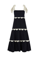 Load image into Gallery viewer, Meredith Scallop Dress Navy
