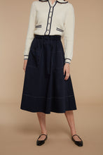 Load image into Gallery viewer, Taylor Elasticated Waist Skirt Navy
