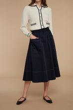 Load image into Gallery viewer, Taylor Elasticated Waist Skirt Navy
