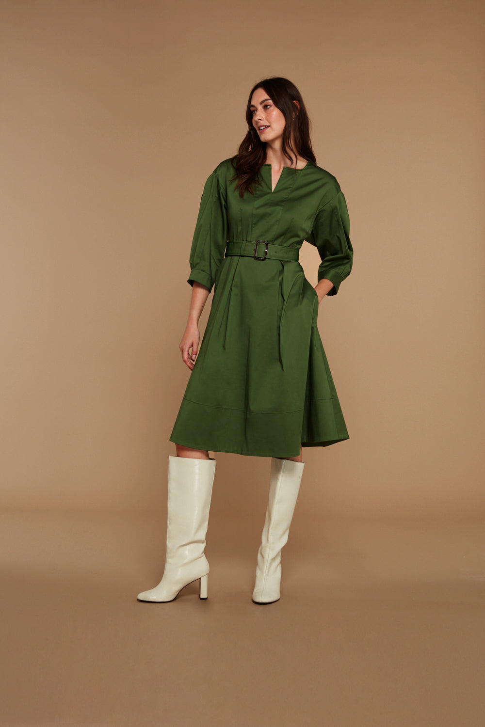 Lana Dress  Forest Green