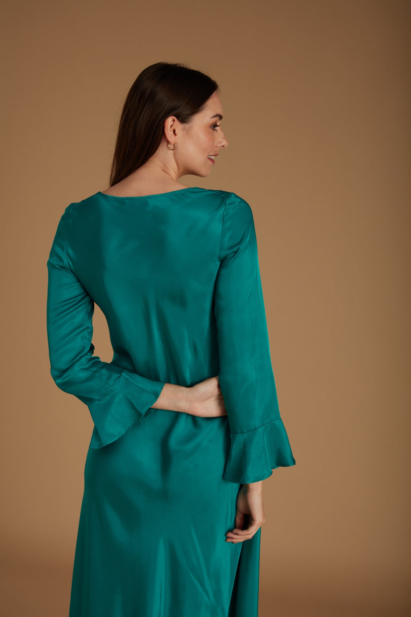 Camille Dress Green Mirla Beane Camille Dress Green Mirla Beane