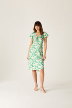 Load image into Gallery viewer, Dahlia  Dress Green Floral
