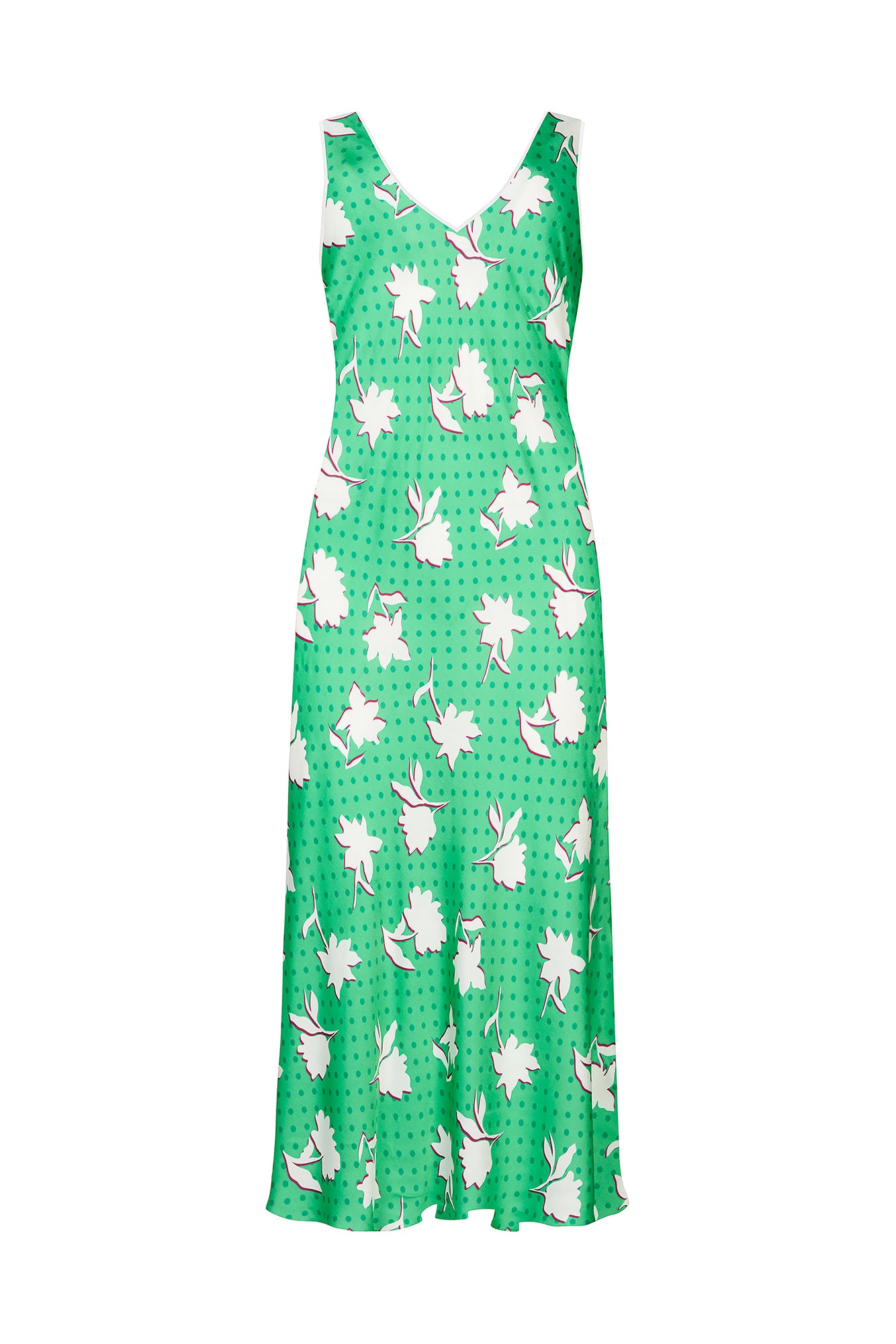 Polka Dot Floral Slip Dress Mirla Beane Polka Dot Floral Slip Dress Mirla Beane