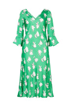 Load image into Gallery viewer, Polka Dot Floral 3/4 Sleeve  Dress
