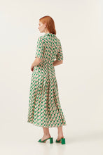 Load image into Gallery viewer, Pink/ Green  Checkerboard Shirt Dress
