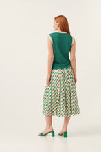 Load image into Gallery viewer, Pink/Green  Checkerboard Midi Skirt
