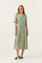 Load image into Gallery viewer, Pink/ Green  Checkerboard Shirt Dress
