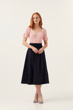 Load image into Gallery viewer, Elasticated waist skirt - Navy

