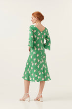 Load image into Gallery viewer, Polka Dot Floral 3/4 Sleeve  Dress
