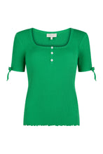 Load image into Gallery viewer, Rib Short Sleeve T Shirt Green
