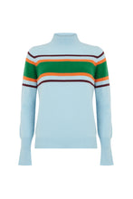 Load image into Gallery viewer, Cashmere Mix Stripe High Neck Jumper
