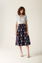 Load image into Gallery viewer, Niki Elasticated Waist Skirt Navy Floral
