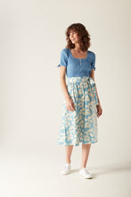 Load image into Gallery viewer, Rib Short Sleeve T Shirt Blue
