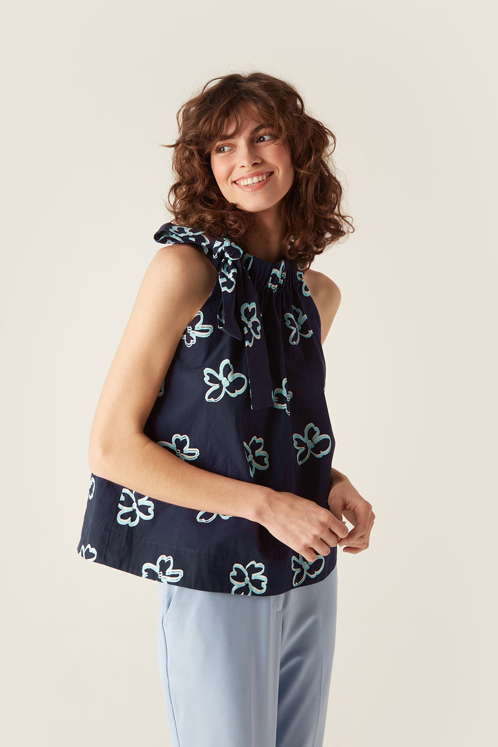 Blaire Top Navy Floral