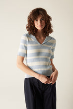 Load image into Gallery viewer, Lee Organic Blue Short Sleeve Knit
