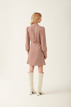 Load image into Gallery viewer, Eleanor Mini Dress Diamond Geo Maroon
