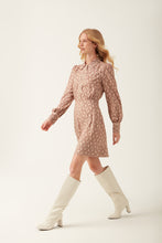 Load image into Gallery viewer, Eleanor Mini Dress Diamond Geo Maroon
