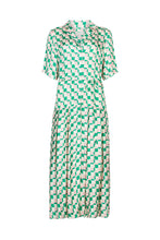 Load image into Gallery viewer, Pink/ Green  Checkerboard Shirt Dress
