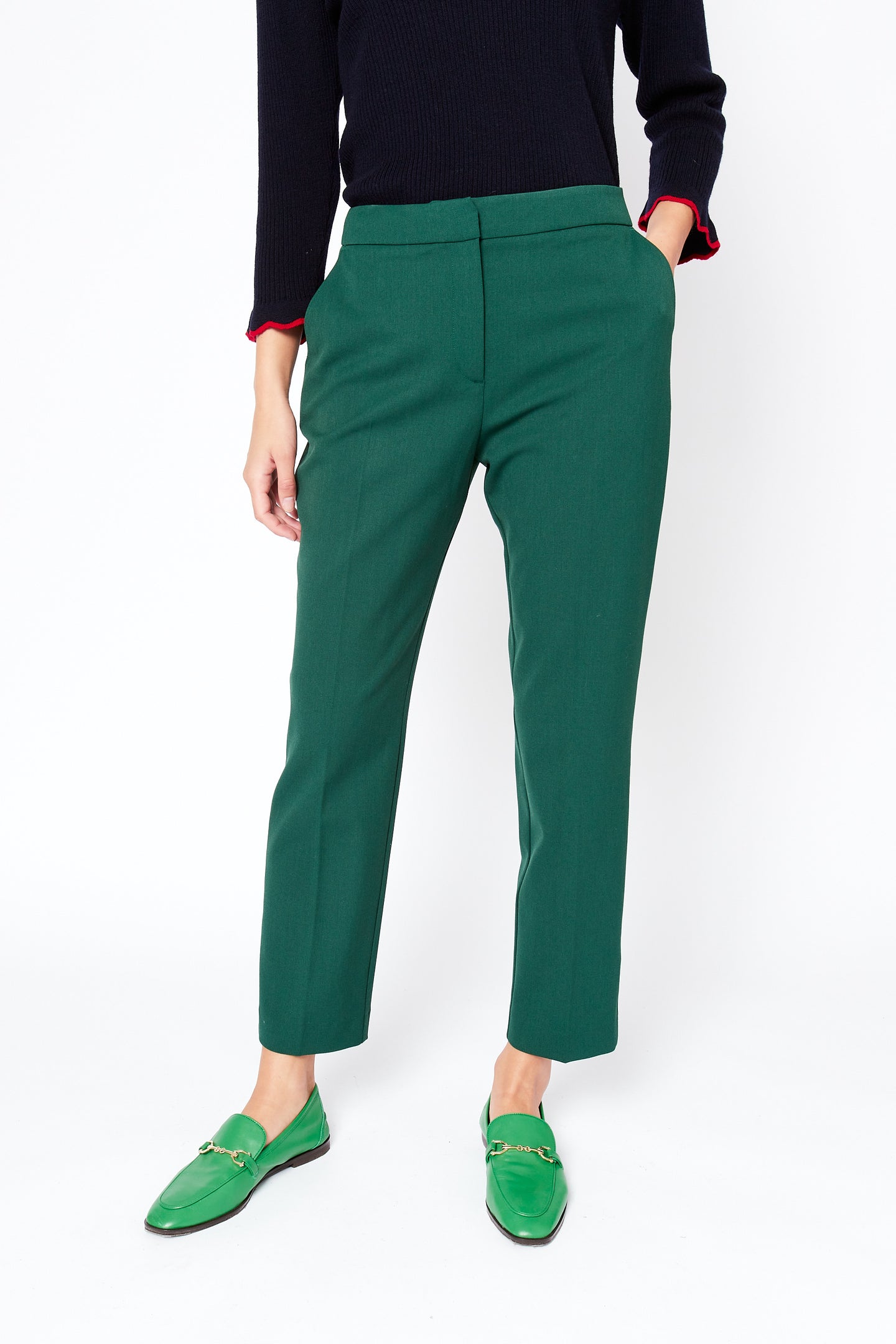 Green Skinny Trousers