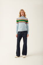 Load image into Gallery viewer, Cashmere Mix Stripe High Neck Jumper
