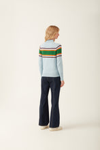 Load image into Gallery viewer, Cashmere Mix Stripe High Neck Jumper
